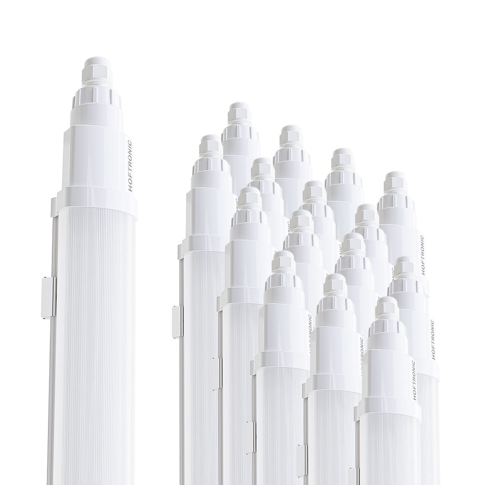 Set van 16 Q-Series LED TL Armaturen 120cm - 36 Watt 4320 Lumen vervangt 144 Watt - 120lm/W - 4000K neutraal wit licht - Gereedschapsloos Koppelbaar - IK08 - IP65 Waterdicht - Tri-proof plafondverlichting afbeelding