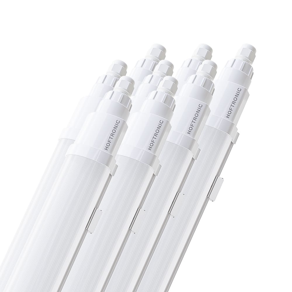 Set van 8 Q-Series LED TL Armaturen 150cm - 48 Watt 5760 Lumen vervangt 192 Watt - 120lm/W - 4000K neutraal wit licht - Gereedschapsloos Koppelbaar - IK08 - IP65 Waterdicht - Tri-proof plafondverlichting afbeelding