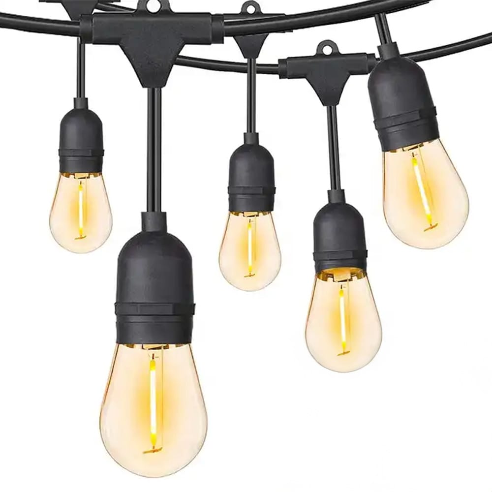 12V 15m LED String Light Set - 15 lampjes - IP65 Lichtsnoer buiten - incl. adapter en lichtbronnen afbeelding