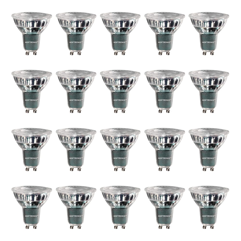 Set van 20 GU10 LED spots 5 Watt Dimbaar 2700K warm wit (vervangt 50W) afbeelding
