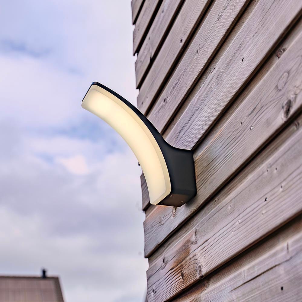 Jargo LED Wandlamp Zwart Modern - CCT lichtkleur instelbaar - 11 Watt 980 lumen - IP44 waterdicht - Buitenlamp afbeelding