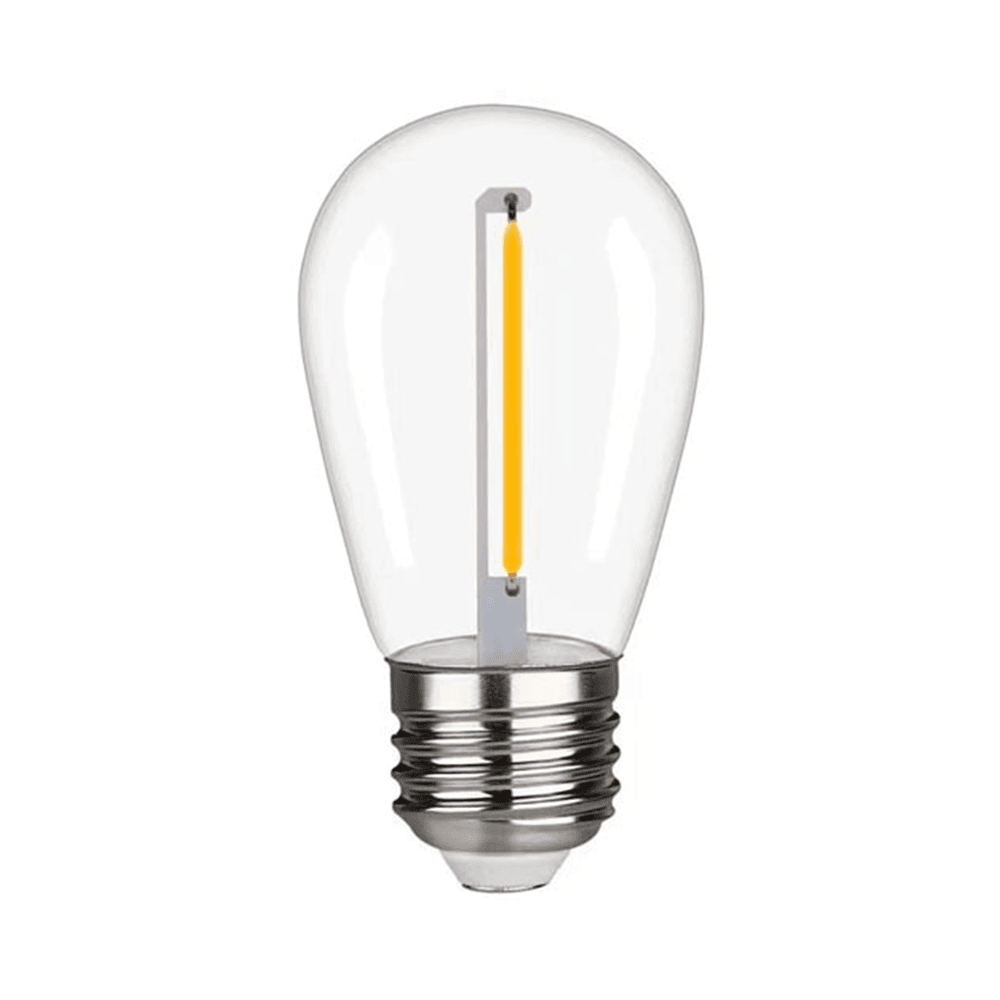 S14 LED Filamentlamp E27 - 3 Volt 0,6 Watt 35 lumen - 2700K warm wit - 15.000 branduren afbeelding