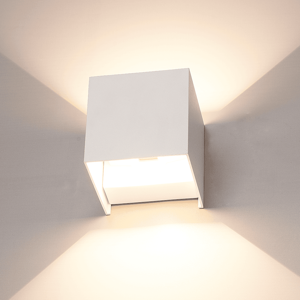 Dimbare LED Wandlamp Kansas wit 7 Watt 3000K Up & Down light IP65 afbeelding