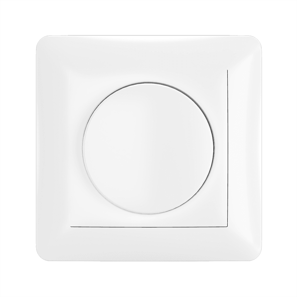 Dimmerknop incl. centraalplaat en raamwerk - Wit afbeelding