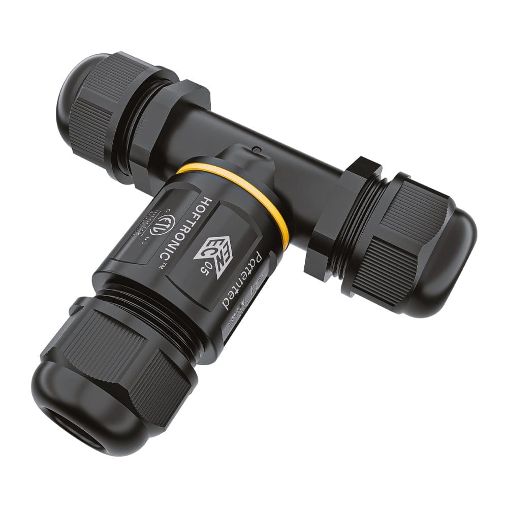 Kabelverbinder - T-vorm - IP68 waterdicht - Waterdichte connector - Voor 2 en 3 aderige kabels (4-11mm) afbeelding