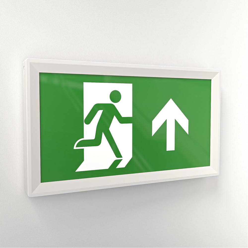 Macer LED Noodverlichting met Accu Opbouw IP20 voor binnen 3,5 W 100 Lumen 3 uur Noodaccu Incl. pictogram voor vluchtwegaanduiding Autotest functie