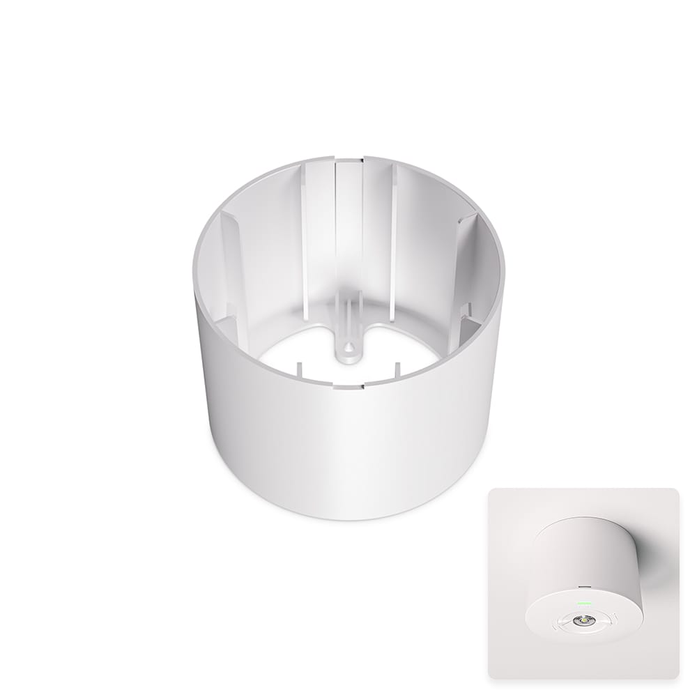 Locus - Inbouwspot noodverlichting opbouw montagekit - Aluminium - Wit afbeelding