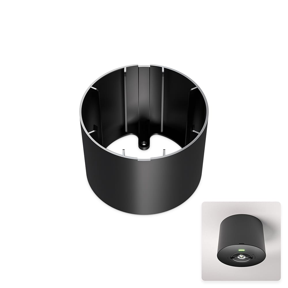 Locus Inbouwspot noodverlichting opbouw montagekit Aluminium Zwart