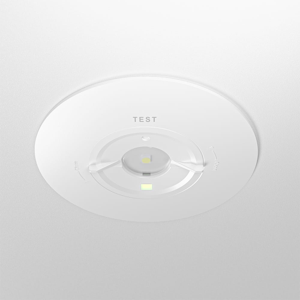 Parvos - LED Inbouwspot Noodverlichting Wit - 1,6W 330lm - Verwisselbare lens - IP20 - 3 uur noodaccu - 6500K afbeelding