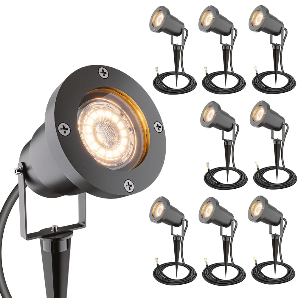 Sydney - 9x Prikspot XL - Aluminium - Zwart - IP65 waterdicht - Geschikt voor GU10 spot - 20 watt - 3 jaar garantie afbeelding