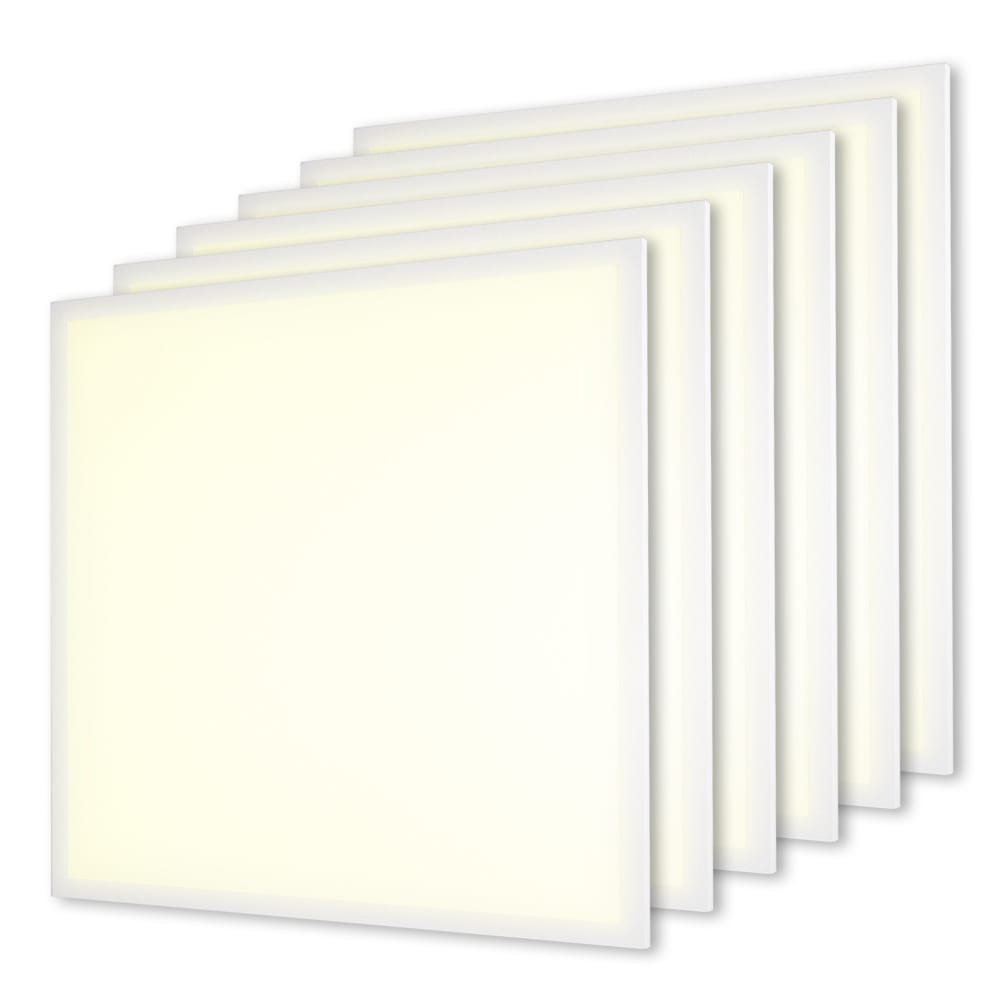6x LED Paneel - 60x60 cm - 36 Watt - 4860lm (135lm/W) - 3000K warm wit - Flikkervrij - UGR22 - 5 jaar garantie afbeelding 1