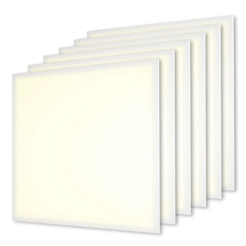 6x LED Paneel - 62x62 cm - 36 Watt - 4860lm (135lm/W) - 3000K warm wit - Flikkervrij - UGR22 - 5 jaar garantie afbeelding
