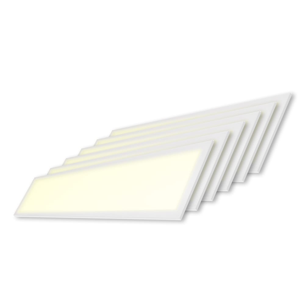 6x LED Paneel - 30x120 cm - 36 Watt - 4860lm (135lm/W) - 3000K warm wit - Flikkervrij - UGR22 - 5 jaar garantie afbeelding