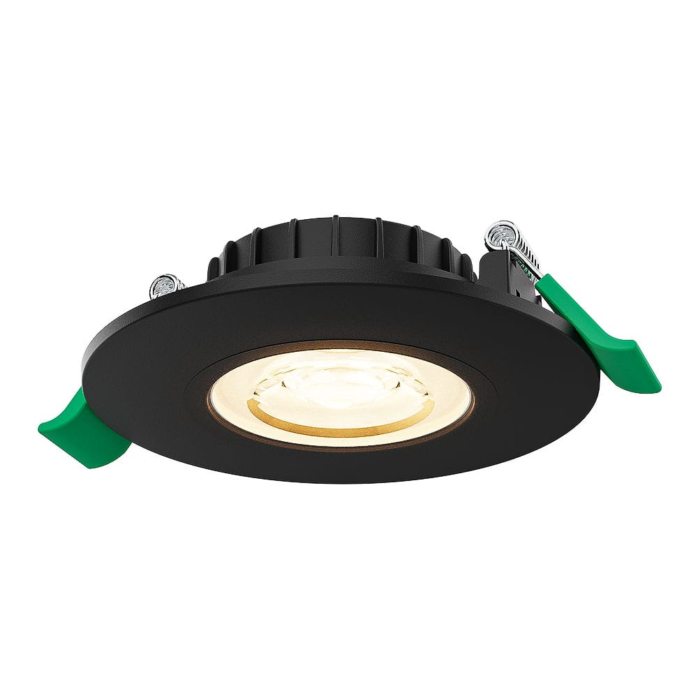 Prado Dimbare LED Inbouwspot - 6 Watt 570 lumen - CCT Lichtkleur Instelbaar 2700K/4000K/6000K - Lage inbouwdiepte 25mm - Rond - IP44 voor binnen - Zwart afbeelding