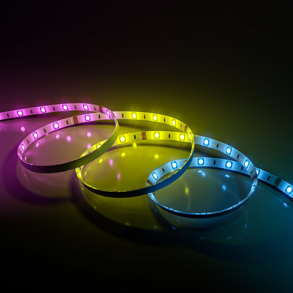 Liora Smart LED Strip 5m - Wifi & Bluetooth - RBGIC - Met afstandsbediening - IP44 voor binnen en buiten - SMD 5050 - 30 LEDs/m afbeelding