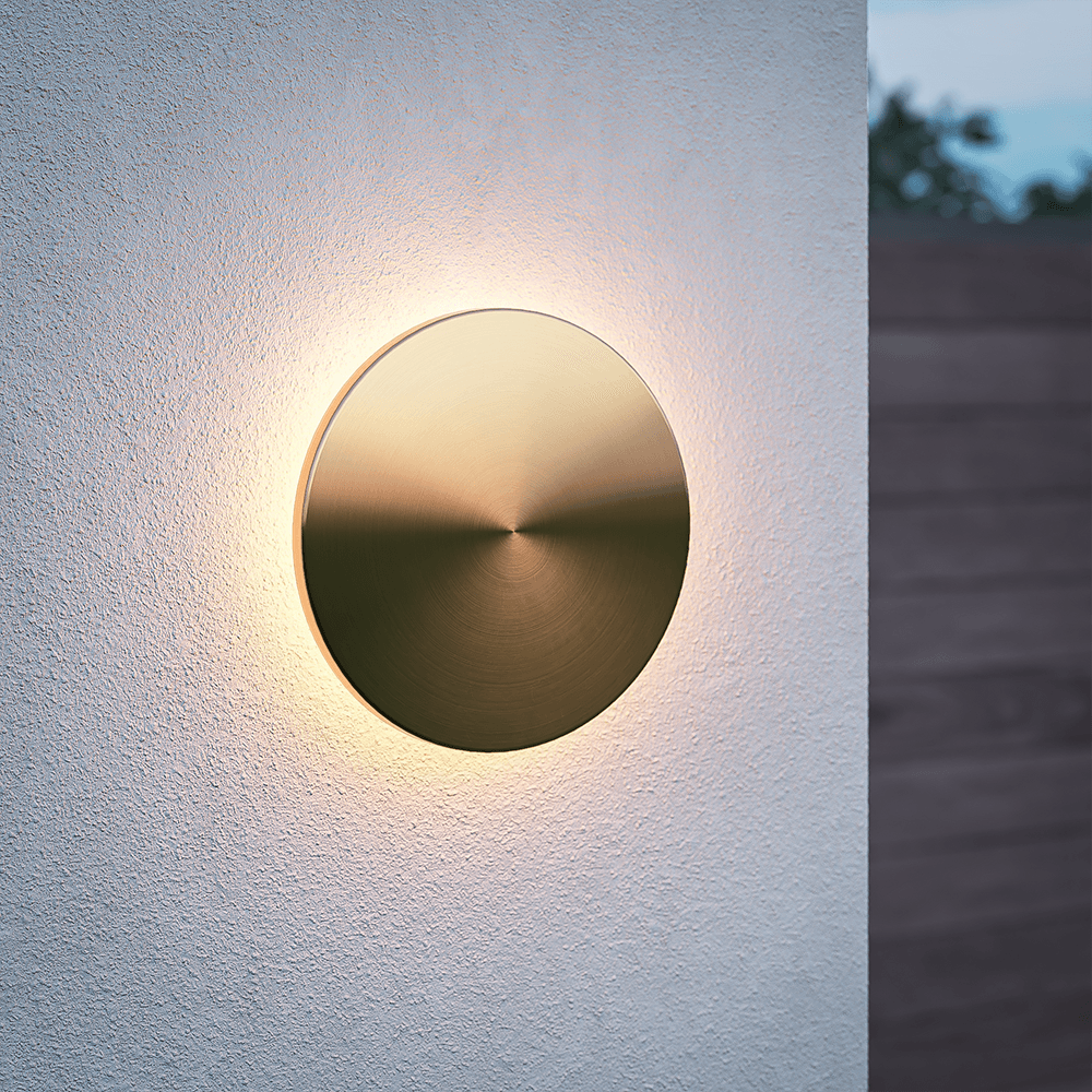 Casper M LED Wandlamp Goud - 2700K warm wit - 11 Watt - Rond - Muurlamp voor binnen en buiten afbeelding