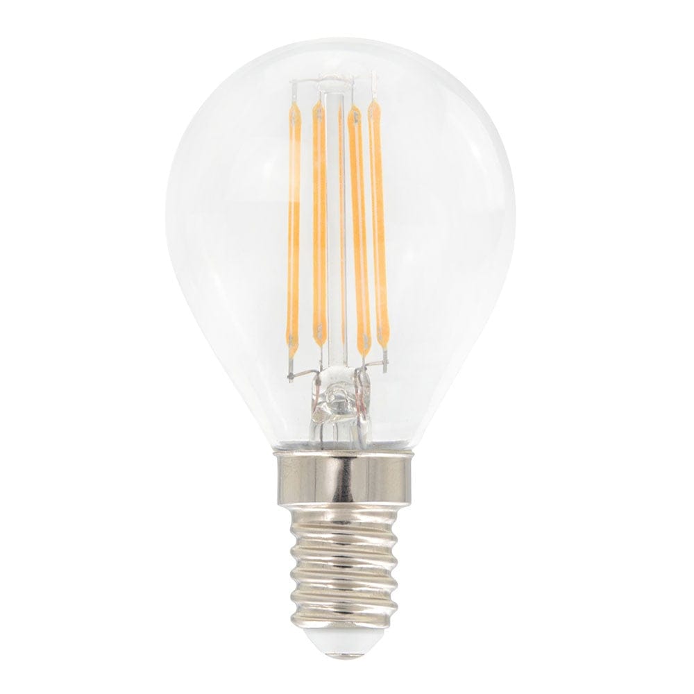LED Filament lamp E14 - 4,5 Watt 470 Lumen - G45 vorm - 2700K Warmwit licht - Dimbaar - Helder glas afbeelding