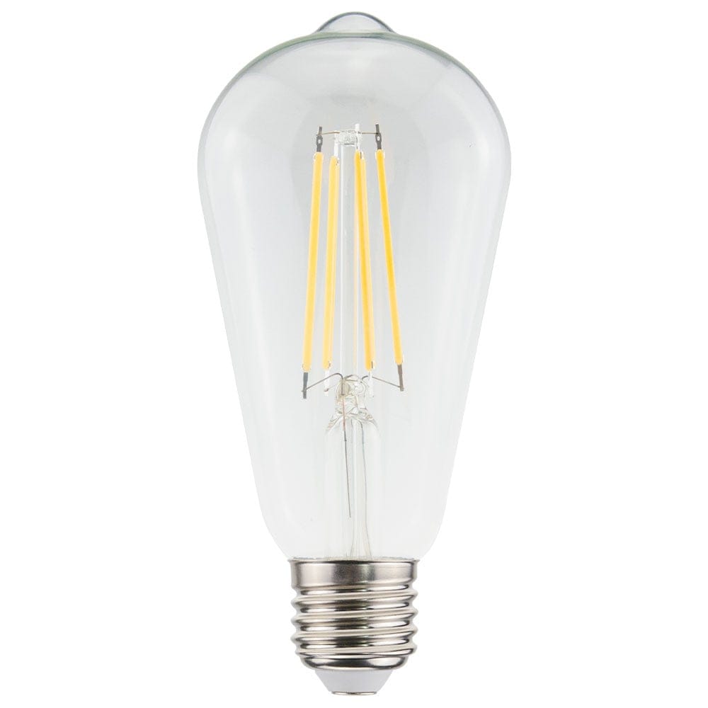 LED Filament lamp E27 - 7 Watt 806 Lumen - ST64 Edison - 2700K Warmwit licht - Dimbaar - Helder glas afbeelding