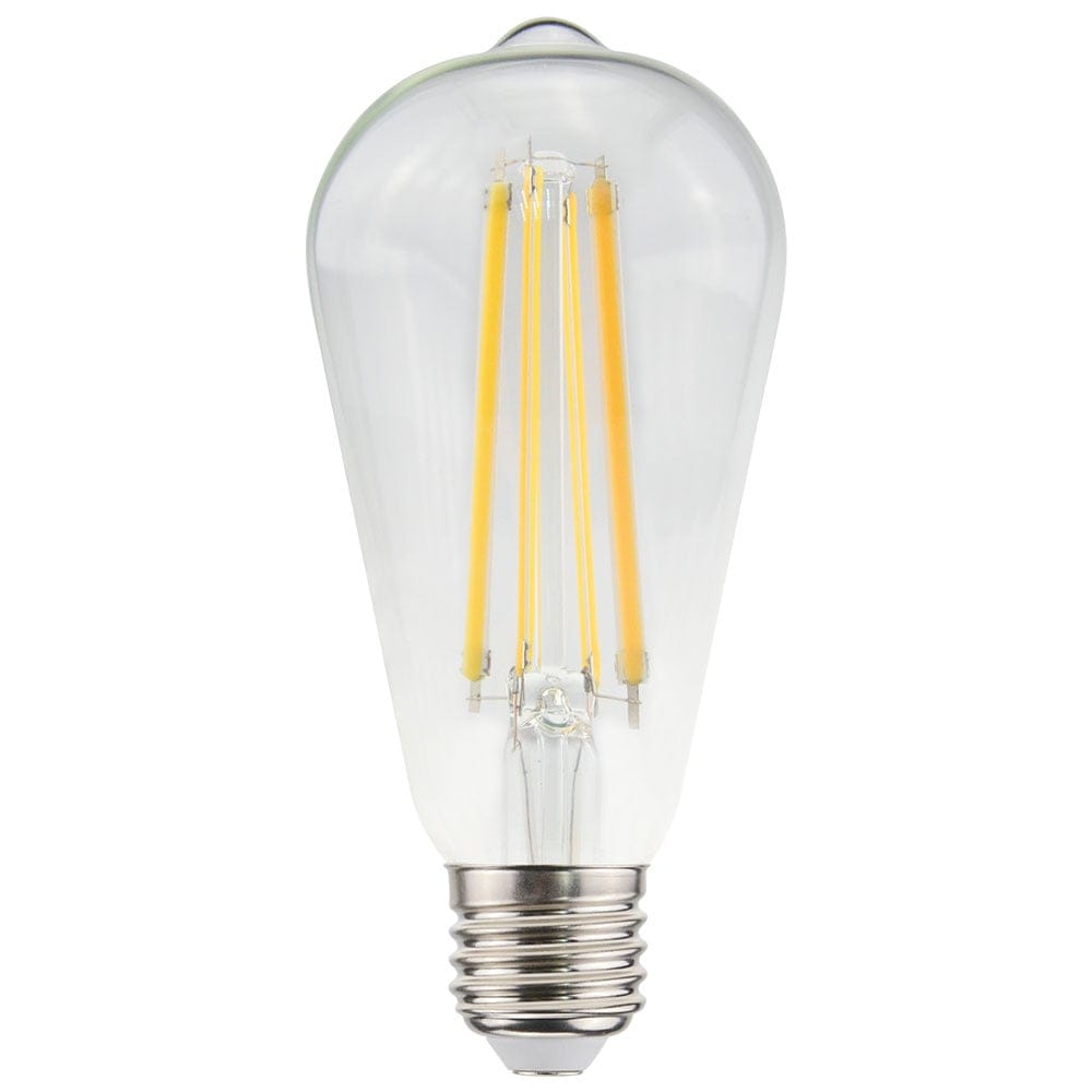 LED Filament lamp E27 - 11 Watt 1521 Lumen - ST64 Edison - 2700K Warmwit licht - Dimbaar - Helder glas afbeelding