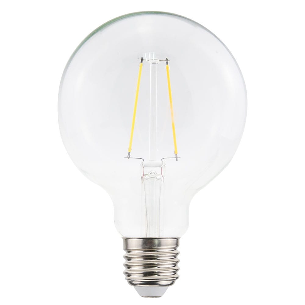 LED Filament lamp E27 - 4,5 Watt 470 Lumen - G95 - 2700K Warmwit licht - Dimbaar - Helder glas afbeelding