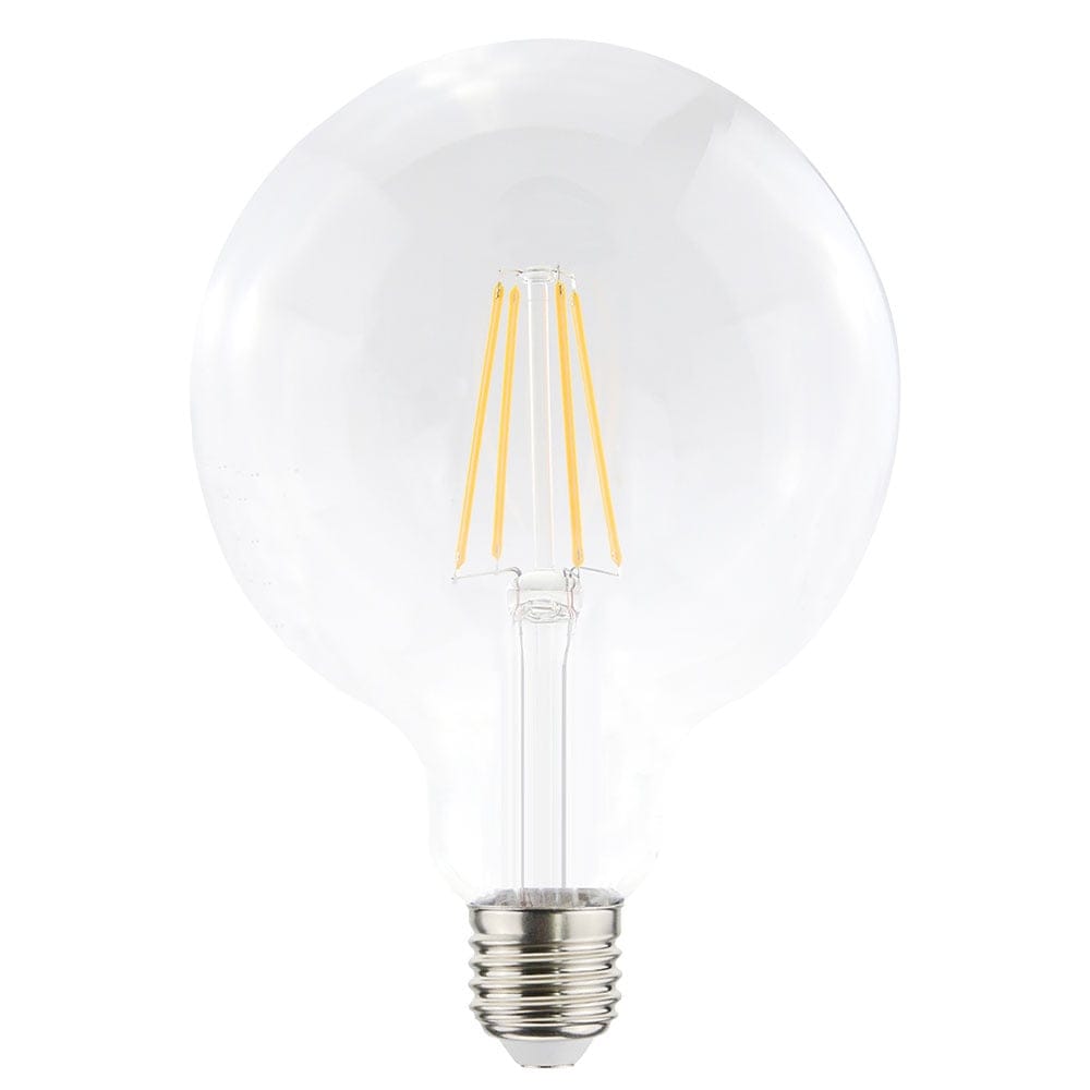 LED Filament lamp E27 - 9 Watt 1055 Lumen - G125 - 2700K Warmwit licht - Dimbaar - Helder glas afbeelding