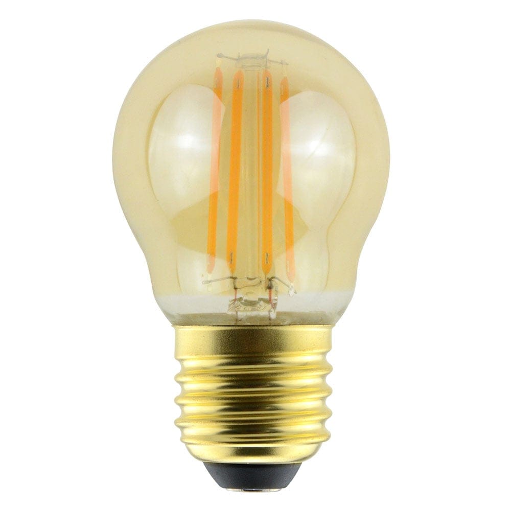 LED Filament lamp E27 - 4,5 Watt 423 Lumen - G45 - 2200K Warmwit licht - Dimbaar - Amber glas afbeelding