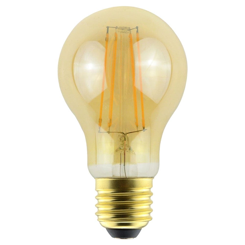 LED Filament lamp E27 - 9 Watt 950 Lumen - A60 - 2200K Warmwit licht - Dimbaar - Amber glas afbeelding