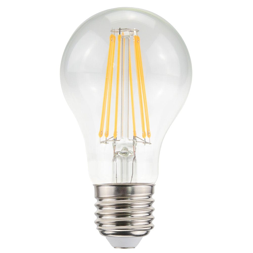 E27 LED Filament Lamp A60 - Energielabel A - 7.5 Watt - 1521 Lumen - 2700K Warm Wit - Transparant glas afbeelding