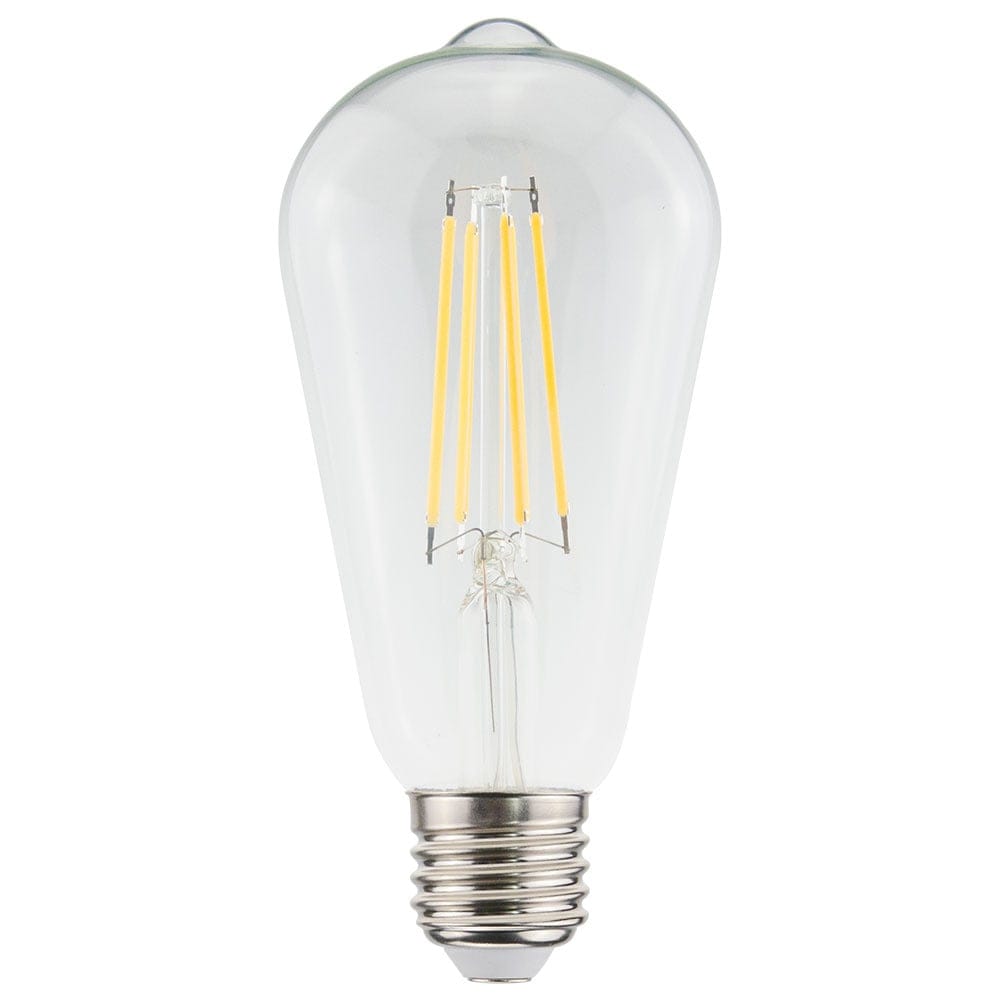E27 LED Filament Lamp Edison ST64 - Energielabel A - 3.8 Watt - 806 Lumen - 2700K Warm Wit - Transparant glas afbeelding