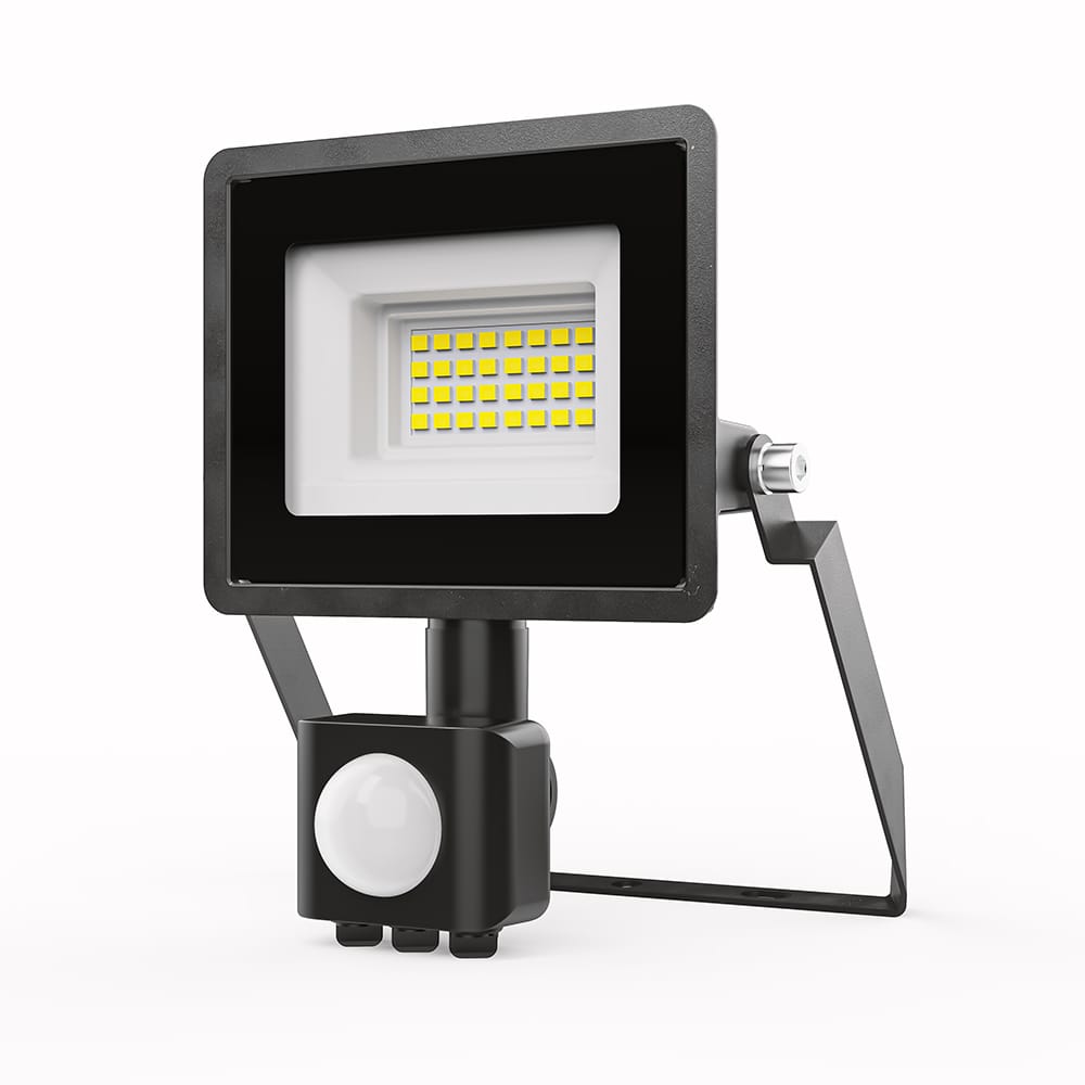 Stratos - LED Breedstraler met bewegingssensor - 20 Watt 1620 Lumen - 4000K Neutraal wit licht - IP65 Waterdicht - 15cm Kabel afbeelding