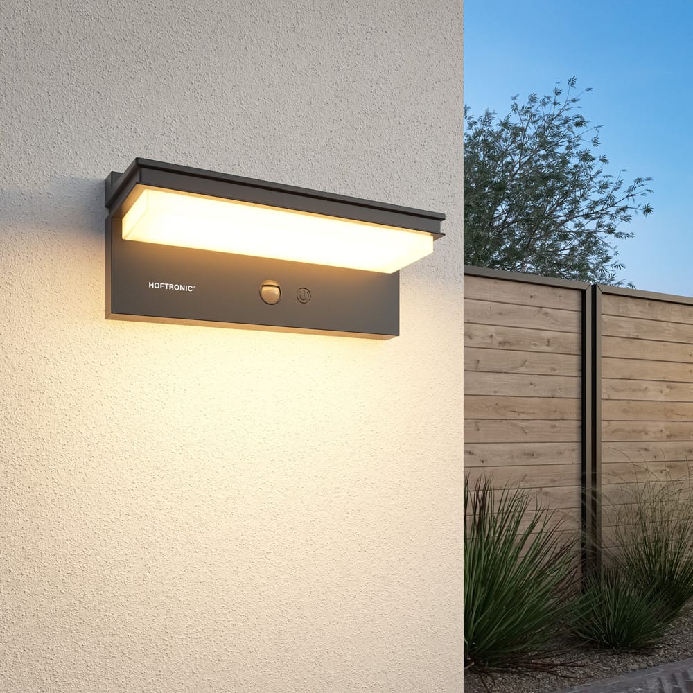 Veda LED Solar wandlamp met PIR sensor schemerschakelaar 4 lichtstanden 75 LEDS 2700K warm wit IP65 afbeelding