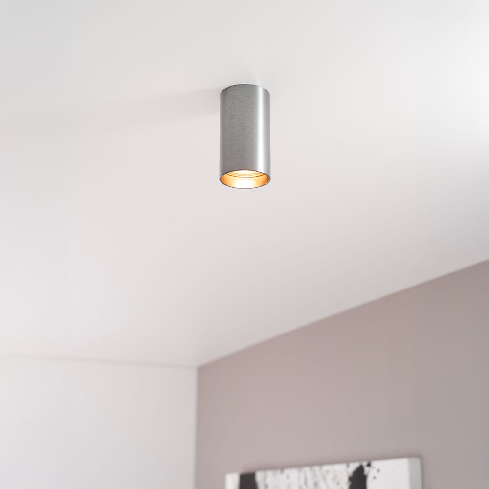 Canopus fero s by LUSENZ - Cilindervormige opbouwspot in geborsteld gunmetal grijs afbeelding