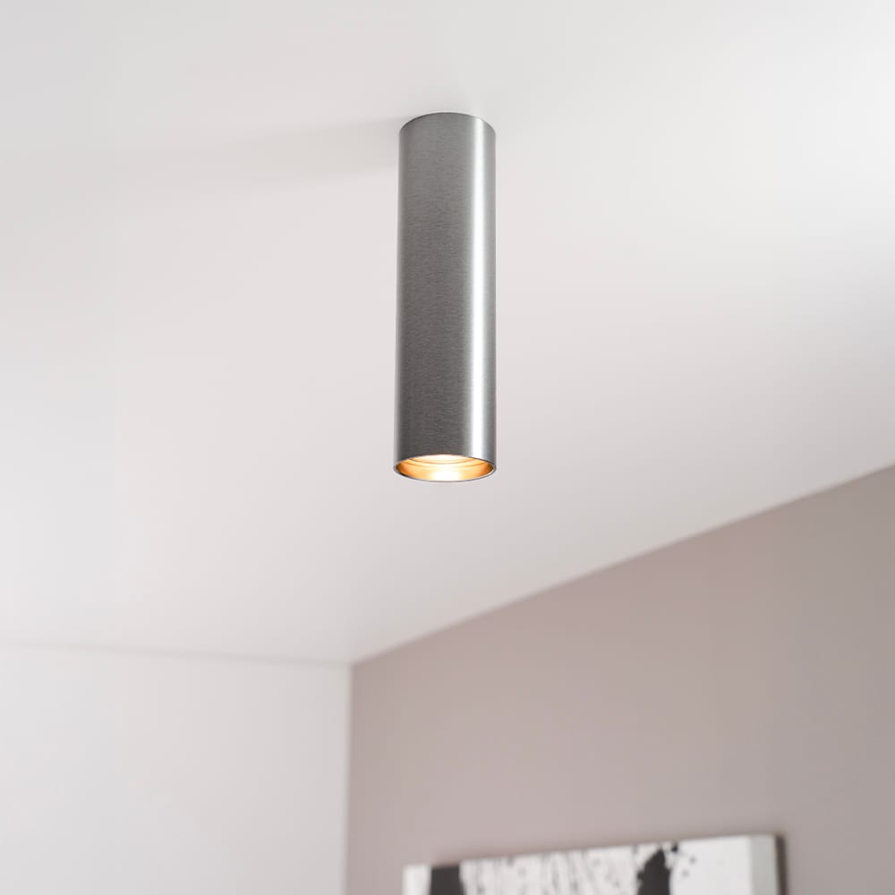 Canopus fero m by LUSENZ - Cilindervormige opbouwspot in geborsteld gunmetal grijs afbeelding