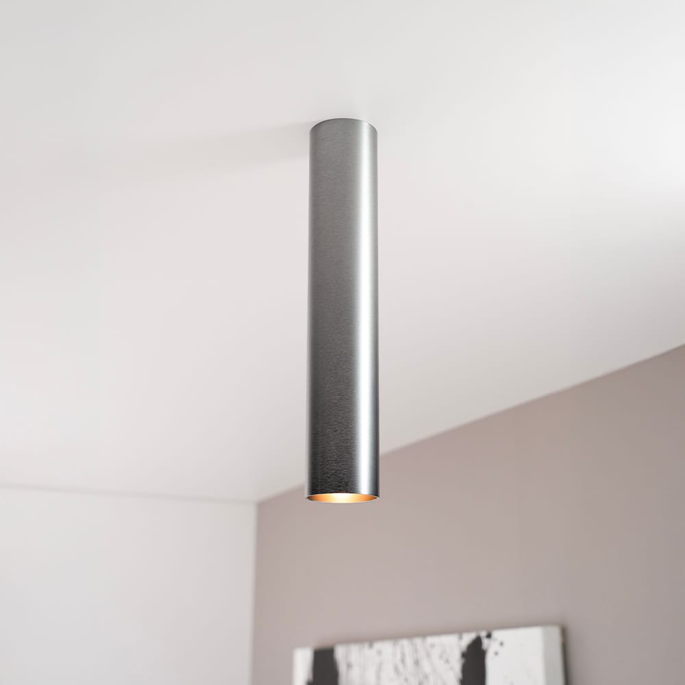Canopus fero l by LUSENZ - Cilindervormige opbouwspot in geborsteld gunmetal grijs afbeelding