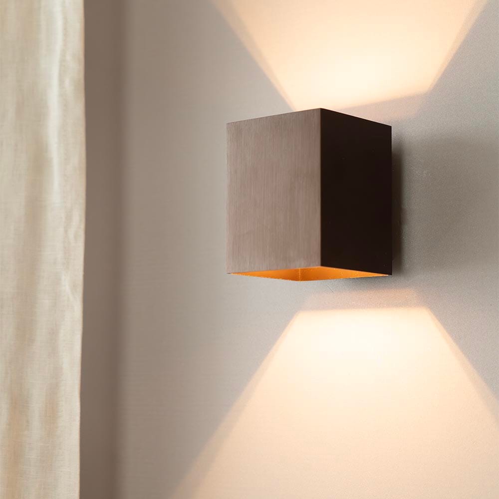 Cometa bronzo s by LUSENZ - Up and downlight - Rechthoekige wandlamp met geborsteld bronzen coating afbeelding