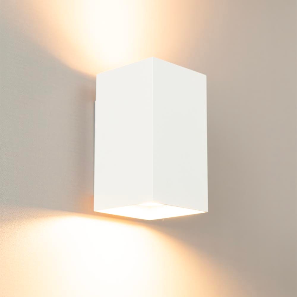 Cometa bianco by LUSENZ - Up and downlight - Rechthoekige wandlamp met mat witte coating afbeelding