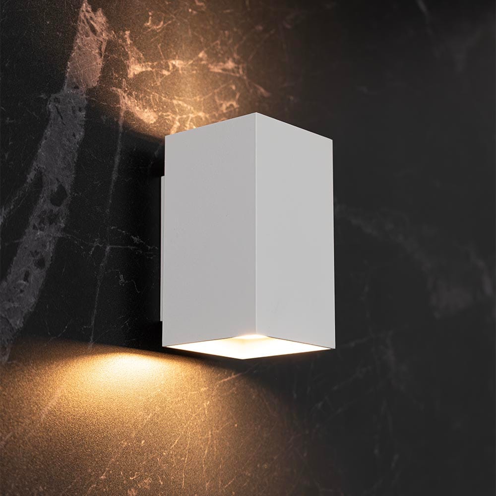 Cometa bianco by LUSENZ - Up and downlight - Rechthoekige wandlamp met mat witte coating afbeelding