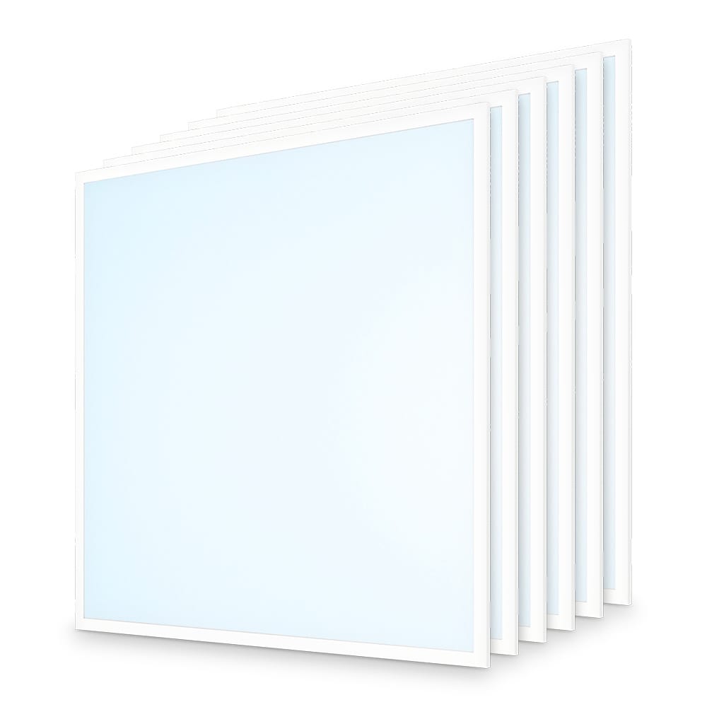 6x LED Paneel - 60x60 cm - 18/25 Watt - 4500 lumen - 180 lumen/watt - 6500K daglicht wit - UGR22 - Flikkervrij - Incl. Philips Xitanium Driver - 5 jaar garantie afbeelding