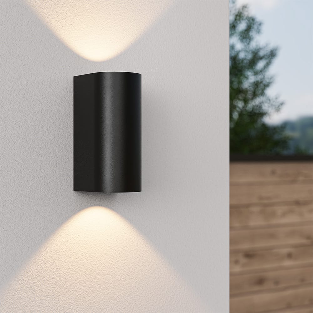 Douglas LED Wandlamp Excl. 2x GU10 IP65 Dimbaar Up Down Light Zwart Binnen en buiten Modern