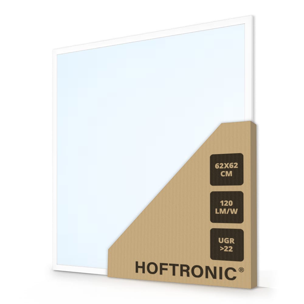 LED Paneel 62 x 62 cm 36 Watt 4320lm (120lm W) 6000K daglicht wit Flikkervrij UGR22 50.000 branduren  Incl. Philips Certa Drive driver