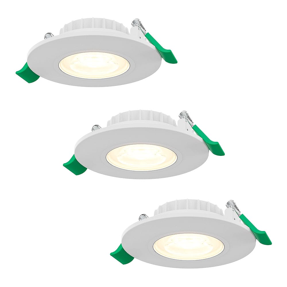 Set van 3 Prado Dimbare LED Inbouwspot - 6 Watt 570 lumen - CCT Lichtkleur Instelbaar 2700K/4000K/6000K - Lage inbouwdiepte 25mm - Rond - IP20 voor binnen - Wit afbeelding