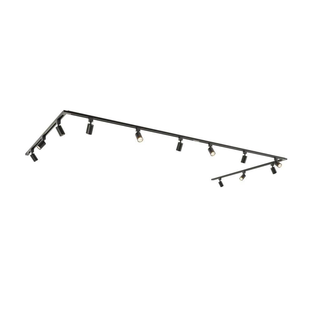 Taros Railverlichting Pakket - U-vorm - 4x 1,5m rail - 12 railspots - Incl. 2700K GU10 - IP20 - Modu