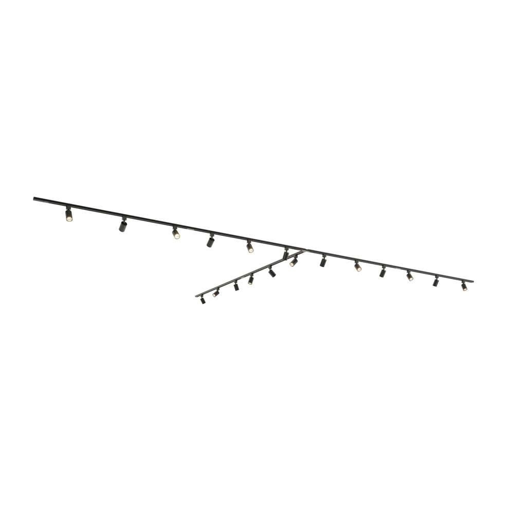 Taros Railverlichting Pakket - T-vorm - 6x 1,5m rail - 18 railspots - Incl. 2700K GU10 - IP20 - Modu