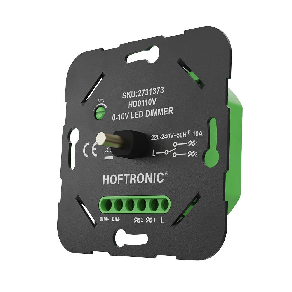 0/1-10V LED dimmer - Wisselschakeling - Instelbare minimale helderheid - Inclusief bevestigingsmater