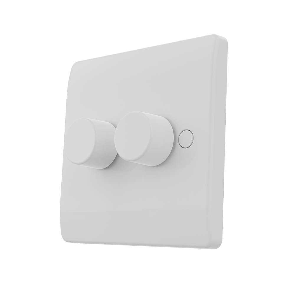 UK LED dimmer met draaiknop - 3-160W - Ondersteunt Two-way-2-gang (wisselschakeling) - Fase-aan- en 
