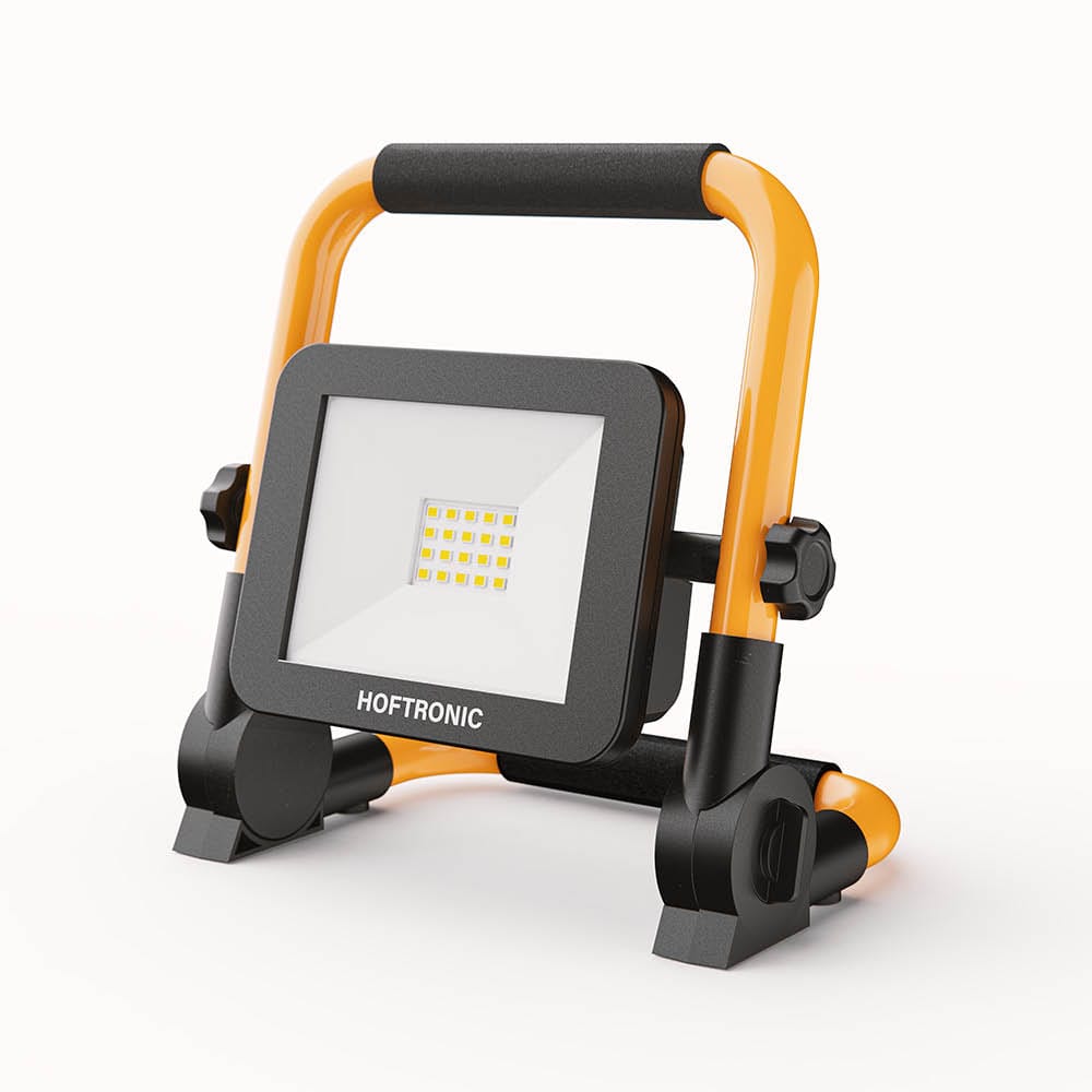 LED Bouwlamp op accu - Oplaadbaar - 6500K - 10W - 1400lm - Kantelbaar - Brandtijd: 4-6 uur aaneenges
