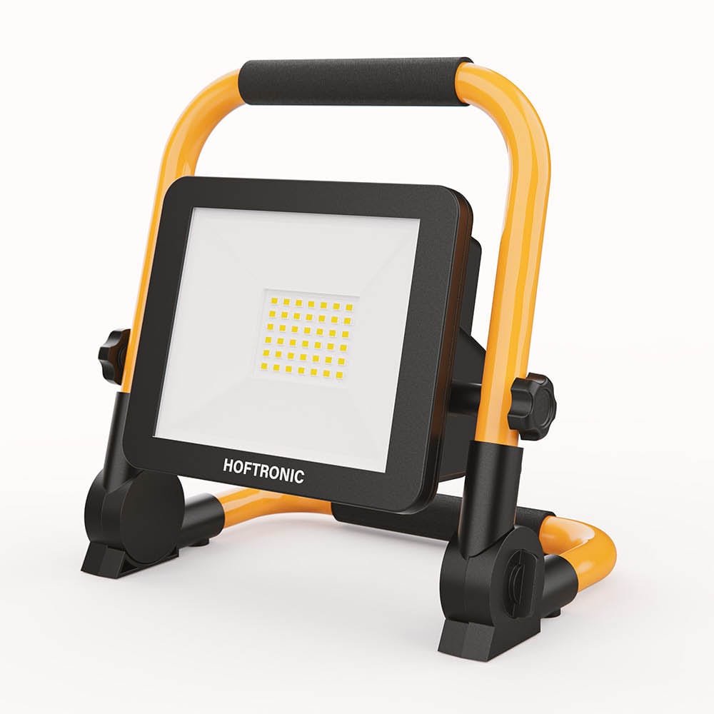 LED Bouwlamp op accu - Oplaadbaar - 6500K - 20W - 2000lm - Kantelbaar - Brandtijd: 4-6 uur aaneenges