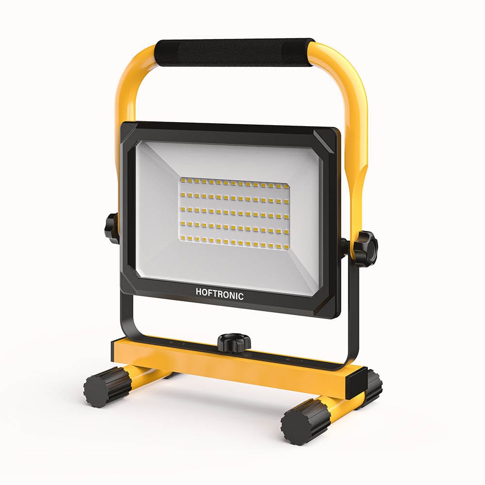 LED Bouwlamp - 6500K - 50W - 5000lm - Incl. 1,5m kabel met stekker - Kantelbaar - IP65 - 25.000 bran