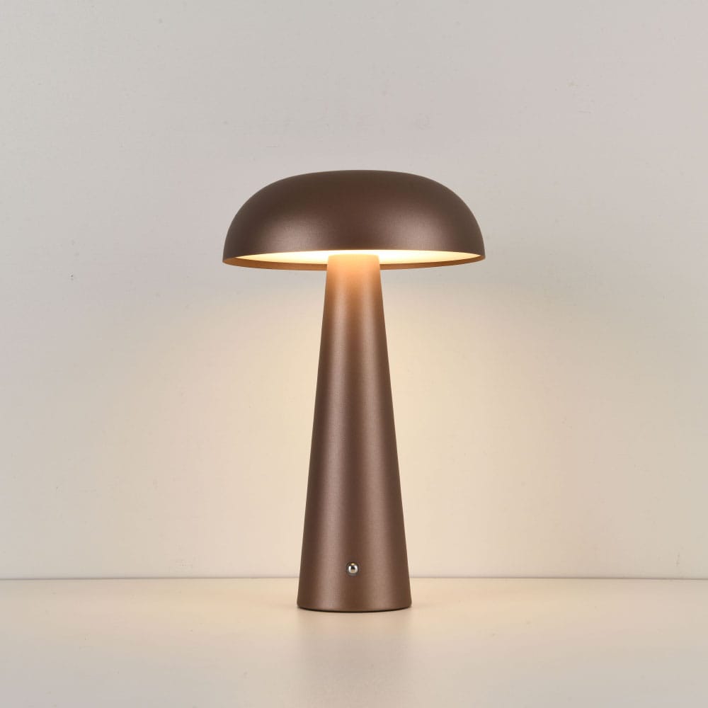 LED Tafellamp Oryllo maronne - 2,5W - Koffie - Mushroomlamp - Paddenstoel - IP20 voor binnen - Met g