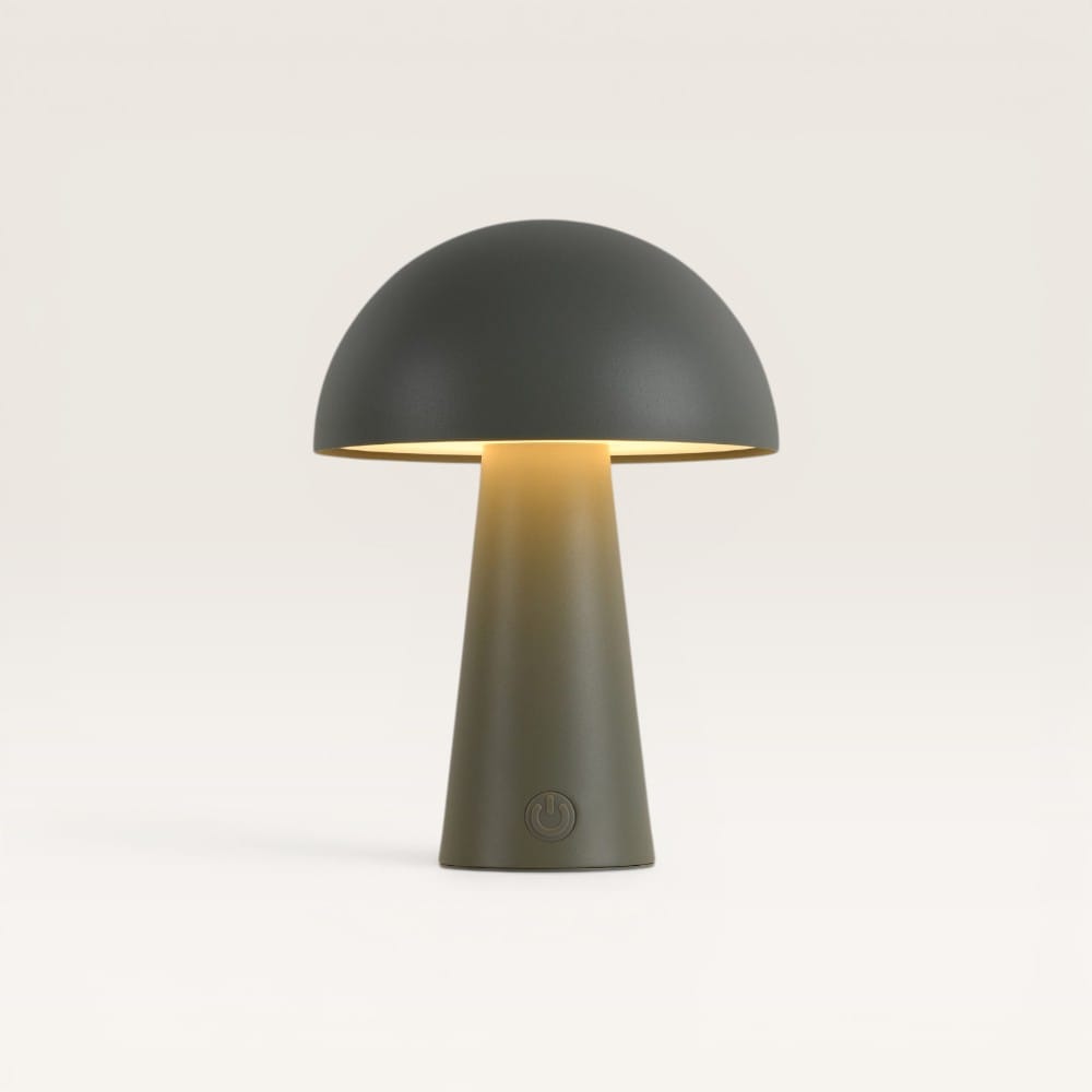 LED Tafellamp Arvento verde oliva - Groene, oplaadbare paddenstoel lamp voor binnen en buiten, met geïntegreerde dimmer afbeelding